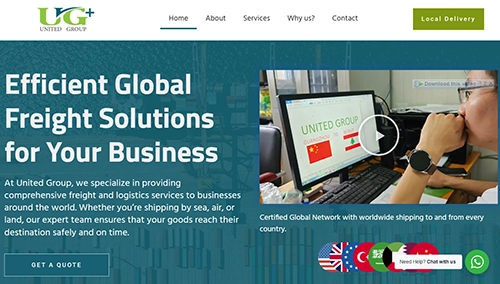 UG Shipping website